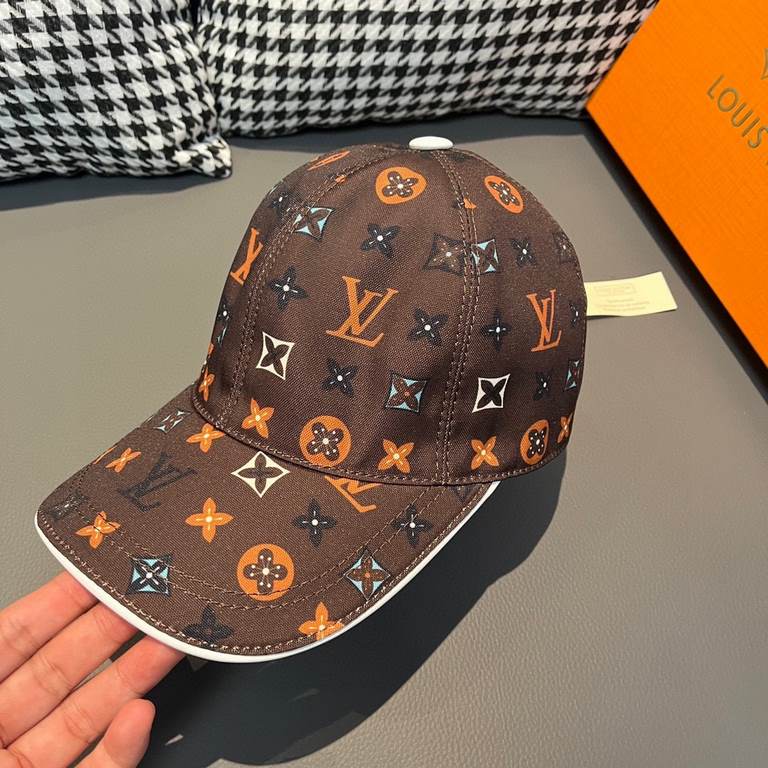 With box bag, LV (Louis Vuitton) new original single baseball cap, counter 11 open mold customized, original canvas material   head layer cowhide, lightweight and breathable! Awesome quality, the base head circumference 