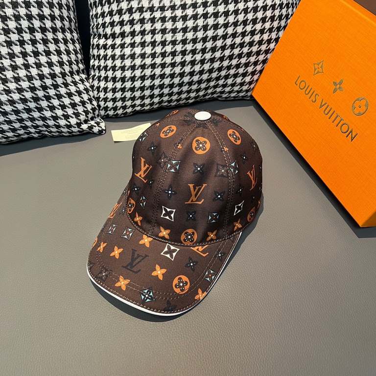 With box bag, LV (Louis Vuitton) new original single baseball cap, counter 11 open mold customized, original canvas material   head layer cowhide, lightweight and breathable! Awesome quality, the base head circumference 