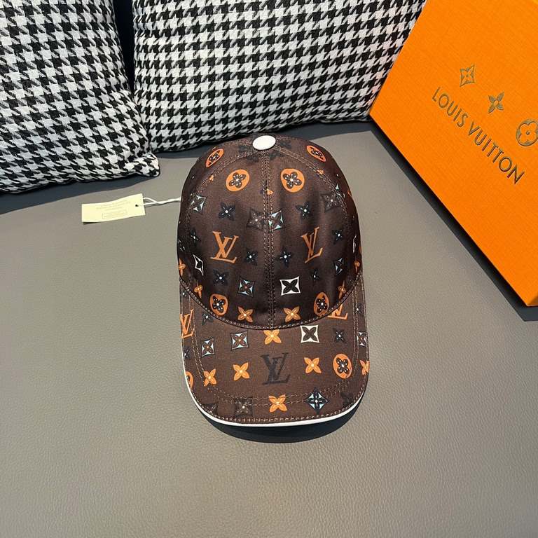 With box bag, LV (Louis Vuitton) new original single baseball cap, counter 11 open mold customized, original canvas material   head layer cowhide, lightweight and breathable! Awesome quality, the base head circumference 