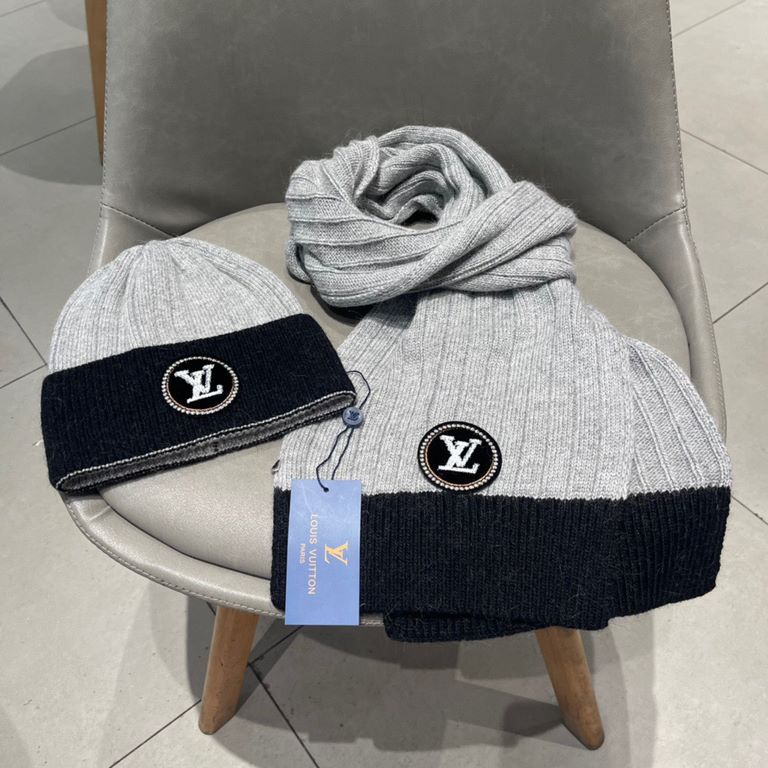 LV set [wool scarf hat set] hat  scarf! Warm da super comfortable ~ winter Miss Little brother Age reduction God Oh ~ this winter you are just short of such a set of suit hat la ~ and warm and fashion! Men's and women's 