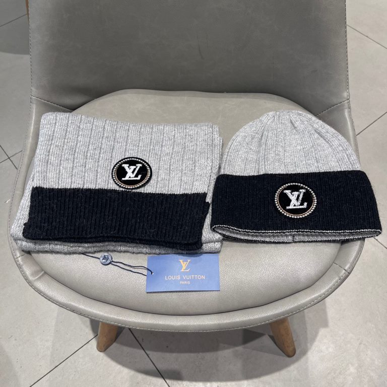 LV set [wool scarf hat set] hat  scarf! Warm da super comfortable ~ winter Miss Little brother Age reduction God Oh ~ this winter you are just short of such a set of suit hat la ~ and warm and fashion! Men's and women's 