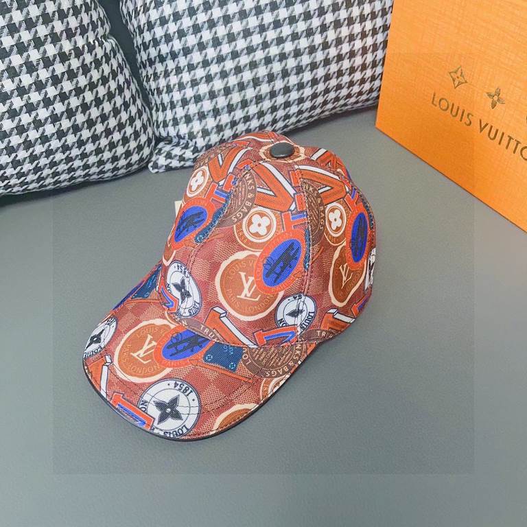 LV (Louis Vuitton)With box cloth bag, LV (Louis Vuitton) new original single baseball cap, Lv badge, counter 11 open mold customized, original canvas fabric   head layer cowhide, lightweight and breathable! Awesome quali