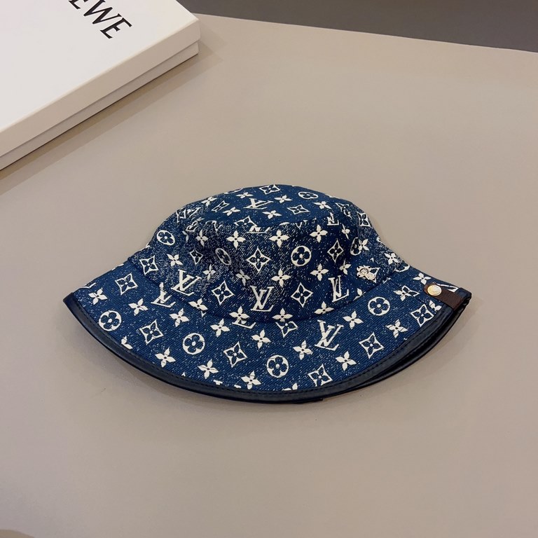 lv louis vuitton   newest snowflake pattern solo spliced fisherman's hat arrives   new fisherman's hat , novelty and fashion, sunshade and sunscreen.