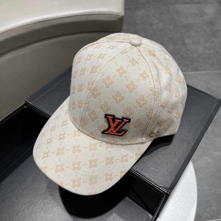 The lv jacquard upgrade ships! Fabric upgrades, accurate pair of flowers!With box bag, LV Louis Vuitton new original single baseball cap, LV cowboy jacquard, counter 11 open mold customized, the original canvas fabric is