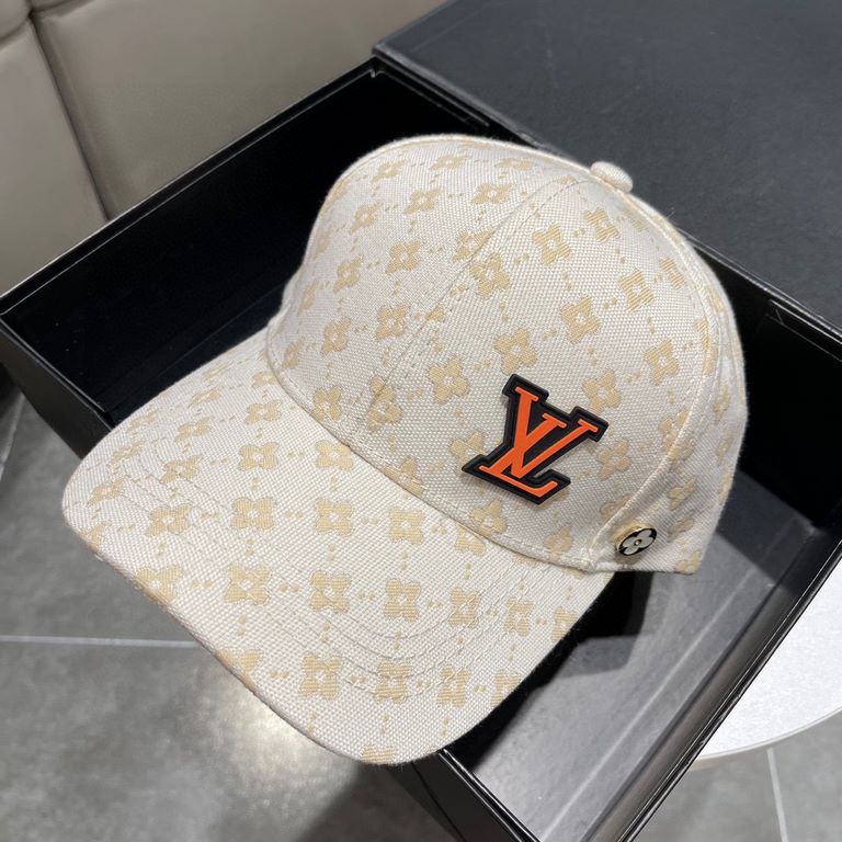 The lv jacquard upgrade ships! Fabric upgrades, accurate pair of flowers!With box bag, LV Louis Vuitton new original single baseball cap, LV cowboy jacquard, counter 11 open mold customized, the original canvas fabric is