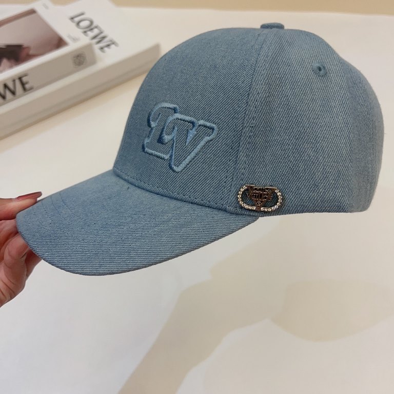 lv Louis Vuitton   high-grade LV baseball cap fire models, classic denim, super versatile, pass the picture must sell!