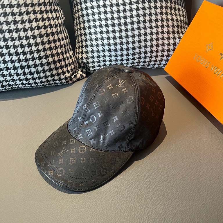 New model shipment!With box bag, LV Louis Vuitton new original single baseball cap, dark print, counter 11 open mold customized, original Oxford fabric   head cowhide, cotton lining, lightweight and breathable! Awesome q