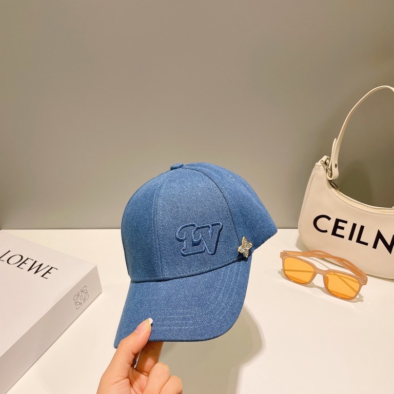 LouiVuittonLV   counter new Louis Vuitton home embroidered baseball cap, simple and generous Men and women universal sun hat, the