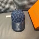 With box cloth bag, LV (Louis Vuitton) new original single baseball cap, cowhide embossed, 11 open mold customized, original denim fabric, workmanship is meticulous and perfect, the quality is superb, the base head circu