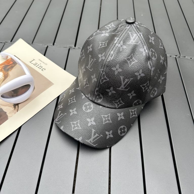 LV Louis Vuitton, classic original single baseball cap, excellent word of mouth, the original head layer cowhide, lightweight and breathable! The quality is superb, the base head circumference of 57, the patch can be adj