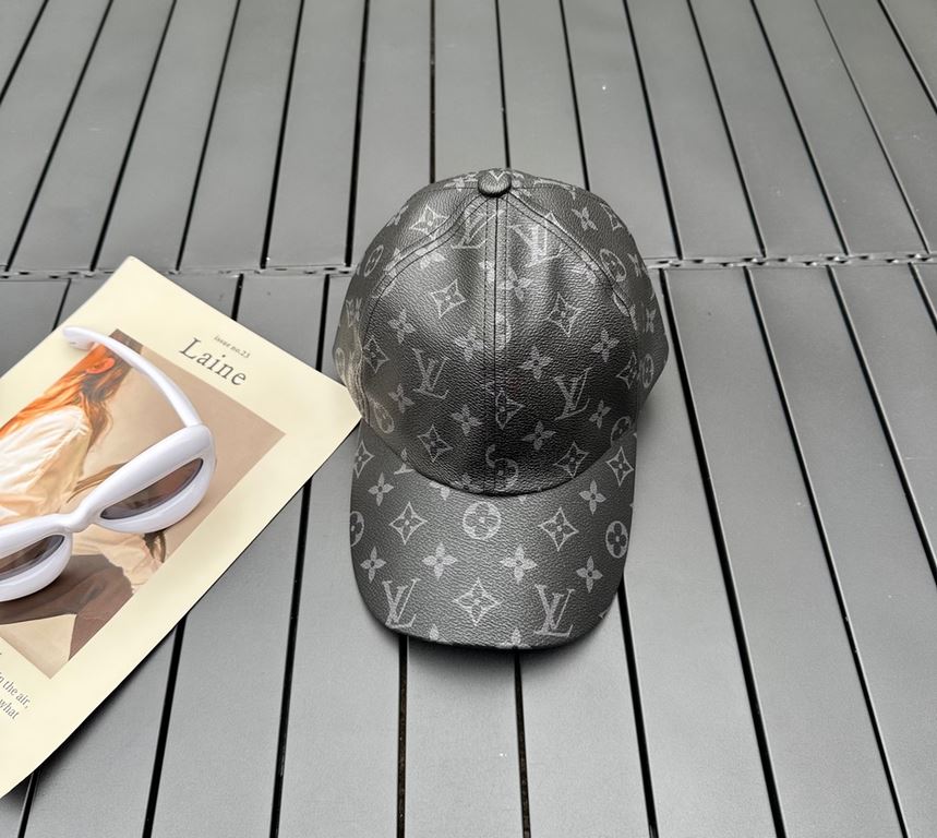 LV Louis Vuitton, classic original single baseball cap, excellent word of mouth, the original head layer cowhide, lightweight and breathable! The quality is superb, the base head circumference of 57, the patch can be adj