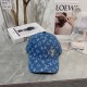 Louis Vuitton LV   new abrasive washed blue baseball cap, casual versatile Japanese system do old retro cowboy duck tongue cap, men and women with the same models