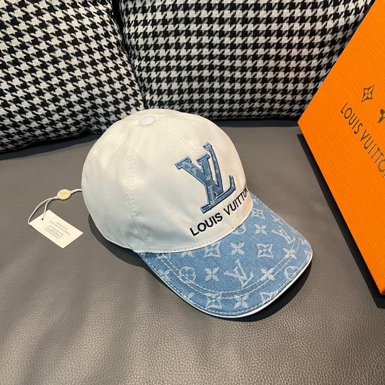 New model shipment!With box cloth bag, LV (Louis Vuitton) new original single baseball cap, old flower splicing, 11 open mold ordering, the original cotton fabric   counter old flower cloth, workmanship is meticulous and