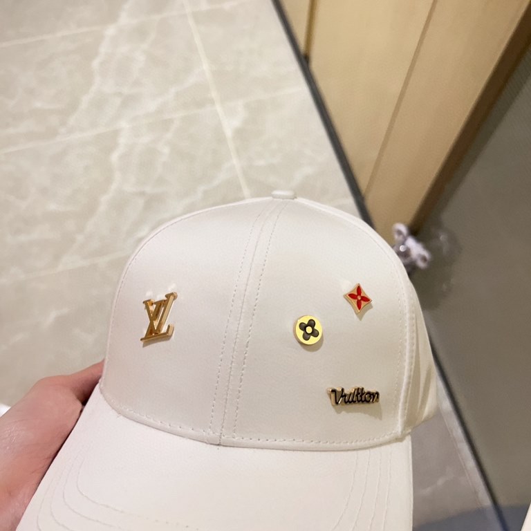 with dust bag [LV Louis Vuitton] 2023 new hardware simple model baseball cap, new shipments, big name models super good with, hurry to get!