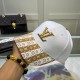 LouiVuittonLV  Counter new Louis Vuitton home embroidered baseball cap, simple and generous Men and women universal sun hat.