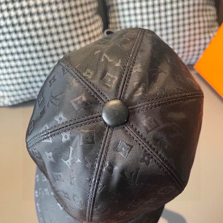 New!New model shipment!With box cloth bag, LV Louis Vuitton new original single baseball cap, dark print, counter 11 open mold customized, original Oxford fabric   head cowhide, cotton lining, lightweight and breathable!