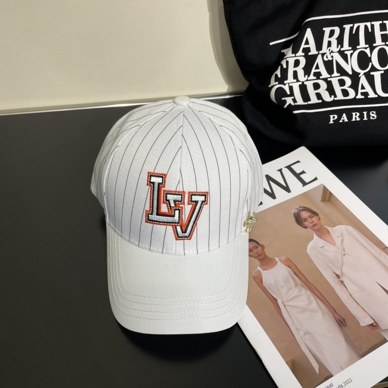 LouiVuittonLV   counter new Louis Vuitton home embroidered baseball cap, simple and generous Men and women universal sun hat, the