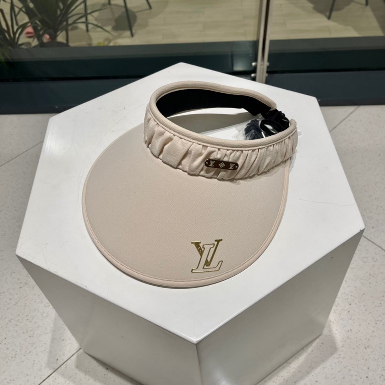 lv Louis Vuitton Japanese UV ice silk sun hat female anti-ultraviolet face shielding sunscreen hollow top hat summer outdoor beach sun hat