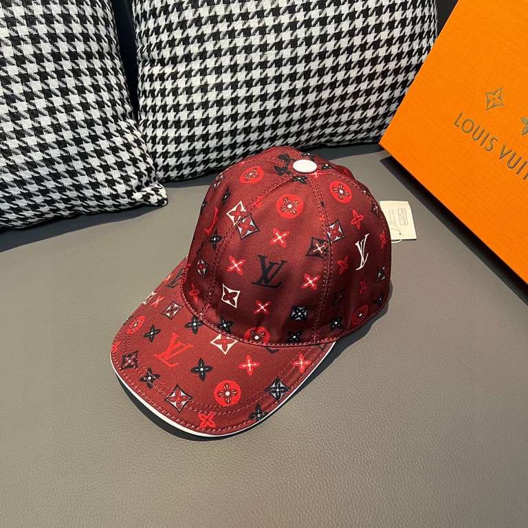 With box bag, LV (Louis Vuitton) new original single baseball cap, counter 11 open mold customized, original canvas material   head layer cowhide, lightweight and breathable! Awesome quality, the base head circumference 