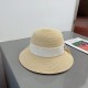 ￥LV Louis Vuitton Straw Hat, rolled brim design, old flower webbing, celebrity style, head circumference 57cm