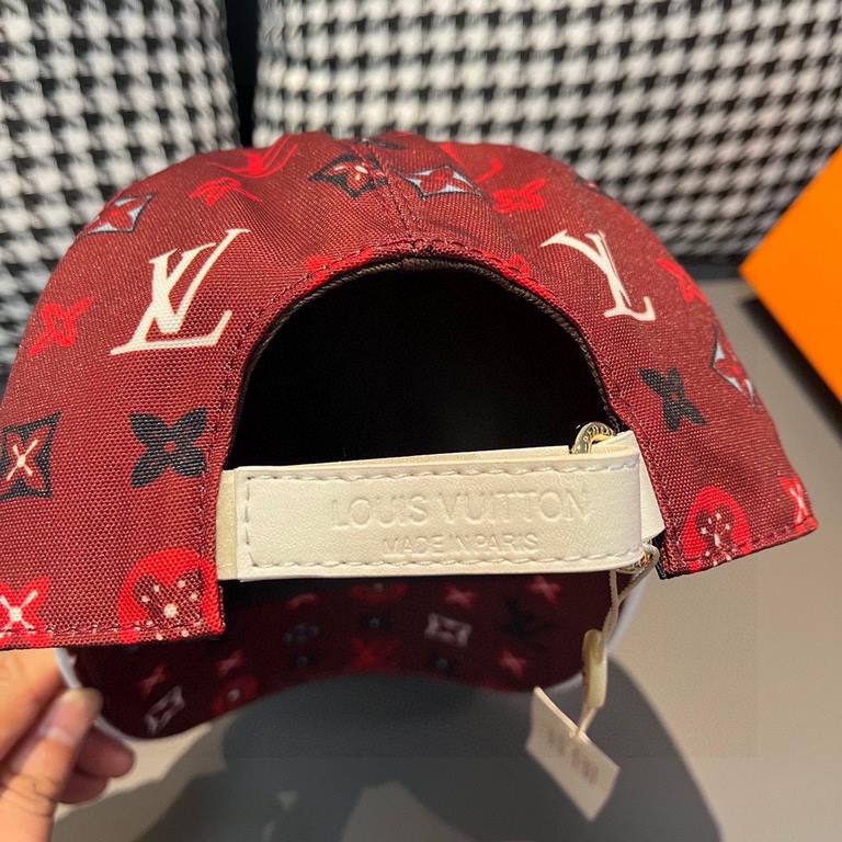 LV (Louis Vuitton) new original single baseball capWith box bag, LV (Louis Vuitton) new original single baseball cap, counter 11 open mold customized, original canvas material   head layer cowhide, lightweight and breath