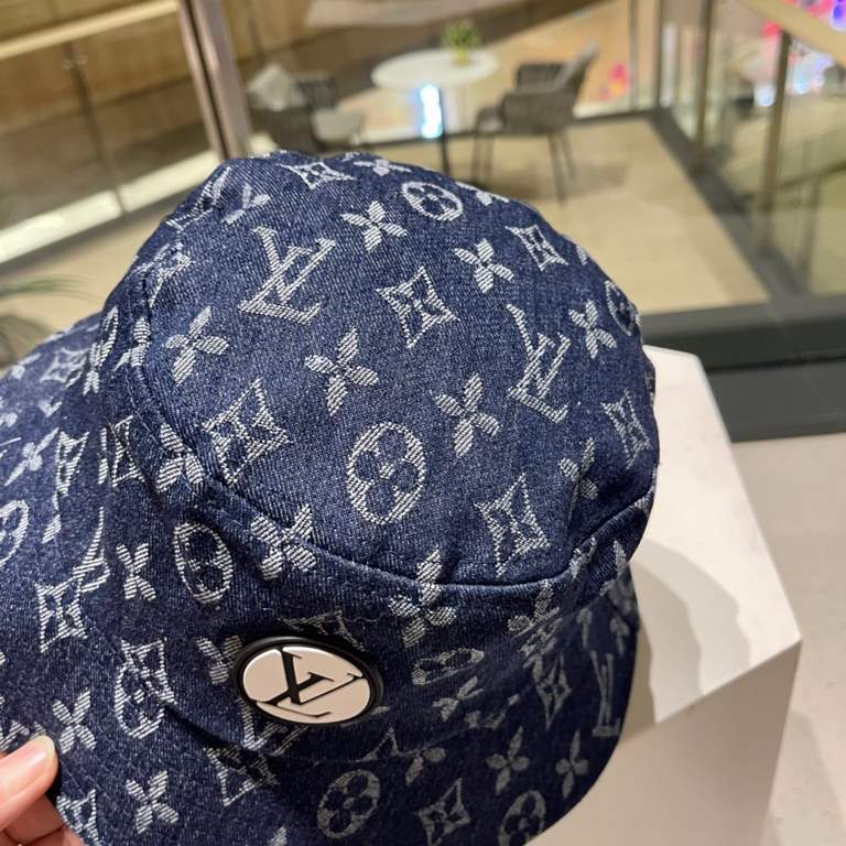 lv Louis Vuitton's latest patchwork denim fisherman's hat arrived    new fisherman's hat , novelty and fashion.