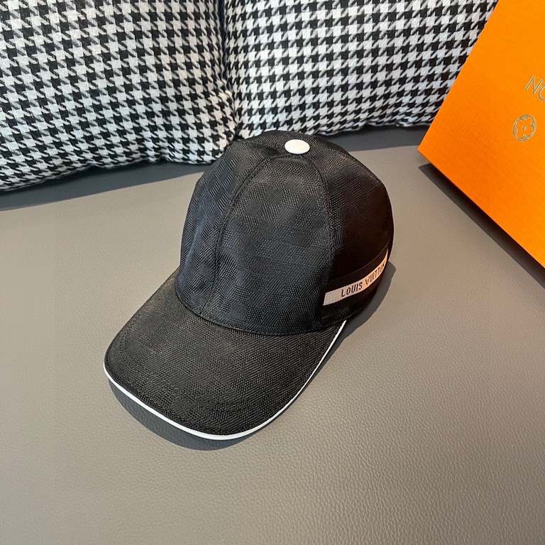 With packaging cloth bag, LV Louis Vuitton new original single baseball cap, classic checkerboard grid, 11 open mold customized, the original counter fabric   head layer cowhide, small square fashion handsome quality is 