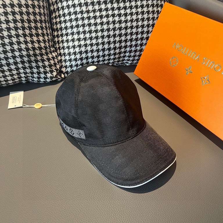 With packaging cloth bag, LV Louis Vuitton new original single baseball cap, classic checkerboard grid, 11 open mold customized, the original counter fabric   head layer cowhide, small square fashion handsome quality is 