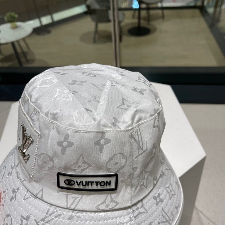 lv Louis Vuitton   LV fisherman's hat, simple atmosphere full of personality Exquisite embroidery design Full of fashion sense   This hat is definitely worth getting!