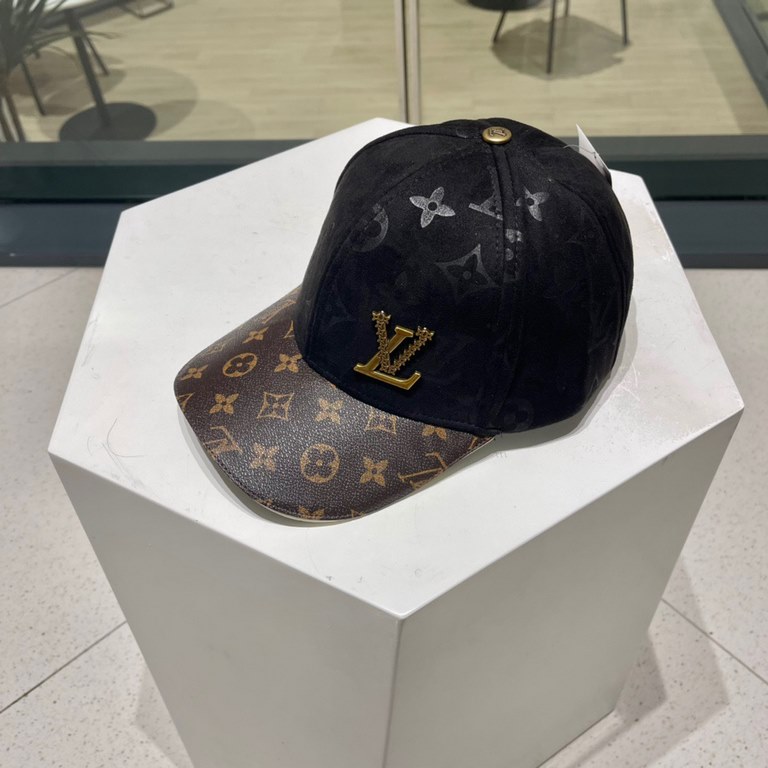 Louis Vuitton Baseball Caps LouisVuitton   New LV baseball caps, heavy duty   perfectly spliced leather, high-end atmosphere, versatile models   men and women!