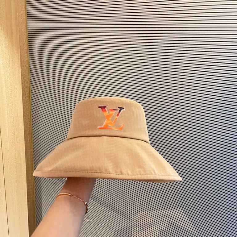 with dust bag [LV] 2023 new large-brimmed sun-shading collapsible fisherman's hat, out of the street essential super good with, hurry to get!