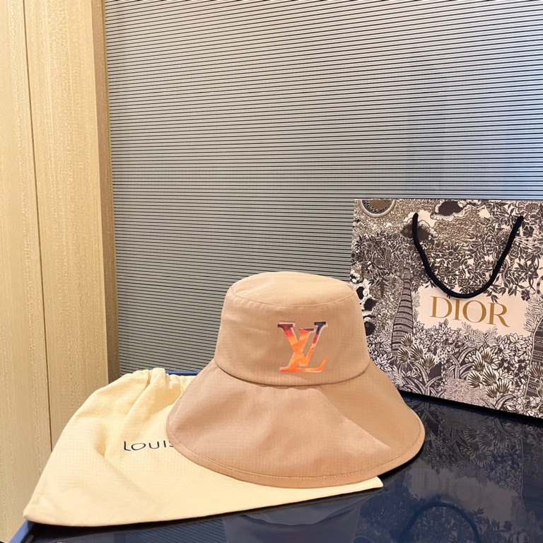 with dust bag [LV] 2023 new large-brimmed sun-shading collapsible fisherman's hat, out of the street essential super good with, hurry to get!