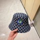 with dust bag [LV Louis Vuitton] 2023 new checkerboard checkerboard men and women's models of fisherman's hat, the big models are super good with, hurry to get!