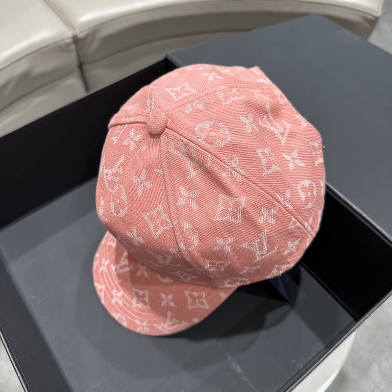 (LV Louis Vuitton) new full print logo pattern models baseball cap, counter synchronization shipments, big name models super good with, hurry to get!