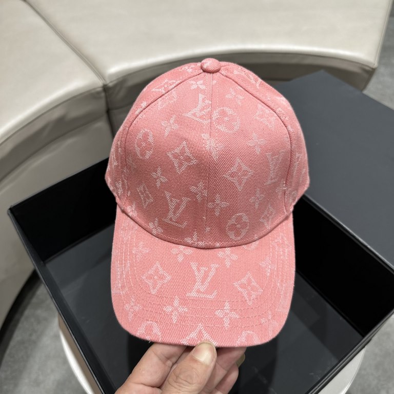 (LV Louis Vuitton) new full print logo pattern models baseball cap, counter synchronization shipments, big name models super good with, hurry to get!