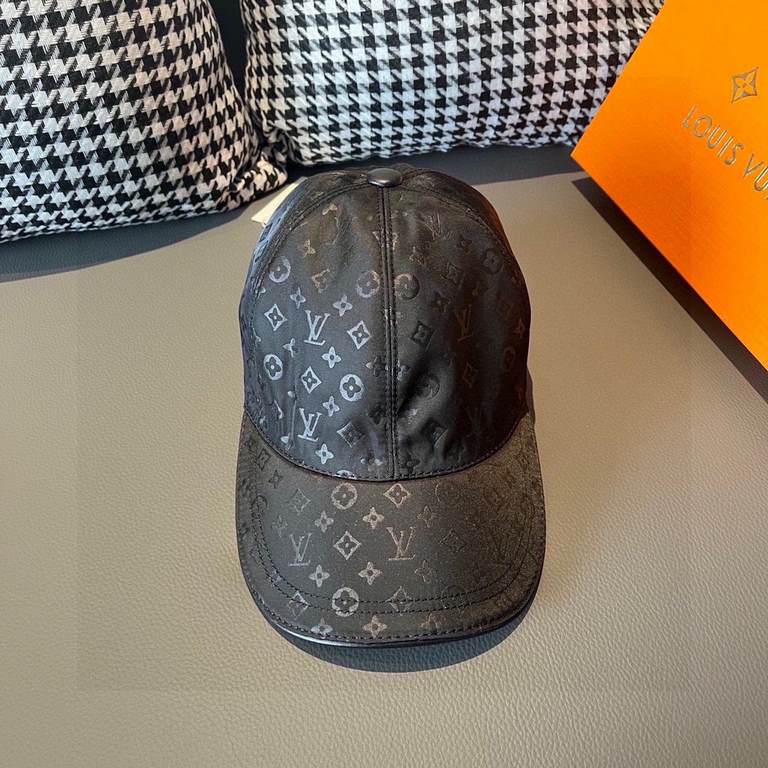 New!New model shipment!With box cloth bag, LV Louis Vuitton new original single baseball cap, dark print, counter 11 open mold customized, original Oxford fabric   head cowhide, cotton lining, lightweight and breathable!