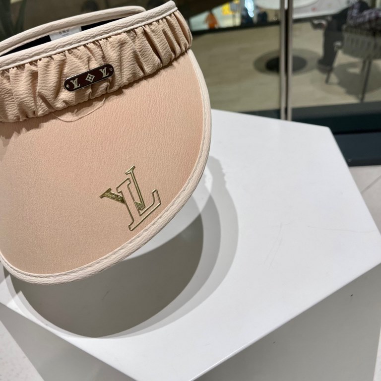 lv Louis Vuitton Japanese UV ice silk sun hat female anti-ultraviolet face shielding sunscreen hollow top hat summer outdoor beach sun hat