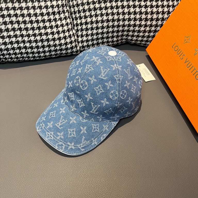 LVWith box cloth bag, LV Louis Vuitton new original single baseball cap, LV cowboy jacquard, counter 11 open mold customized, original canvas fabric   head layer cowhide, lightweight and breathable! Awesome quality, base