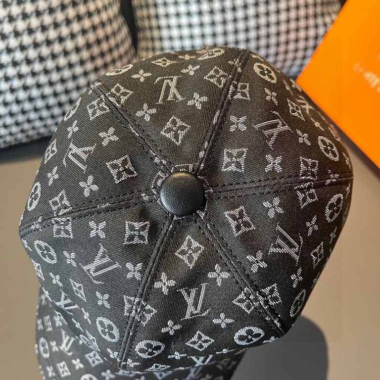 The new LV Louis Vuitton original single baseball capWith box cloth bag, LV Louis Vuitton new original single baseball cap, colorful jacquard, counter 11 open mold ordering, original canvas material   head layer cowhide,