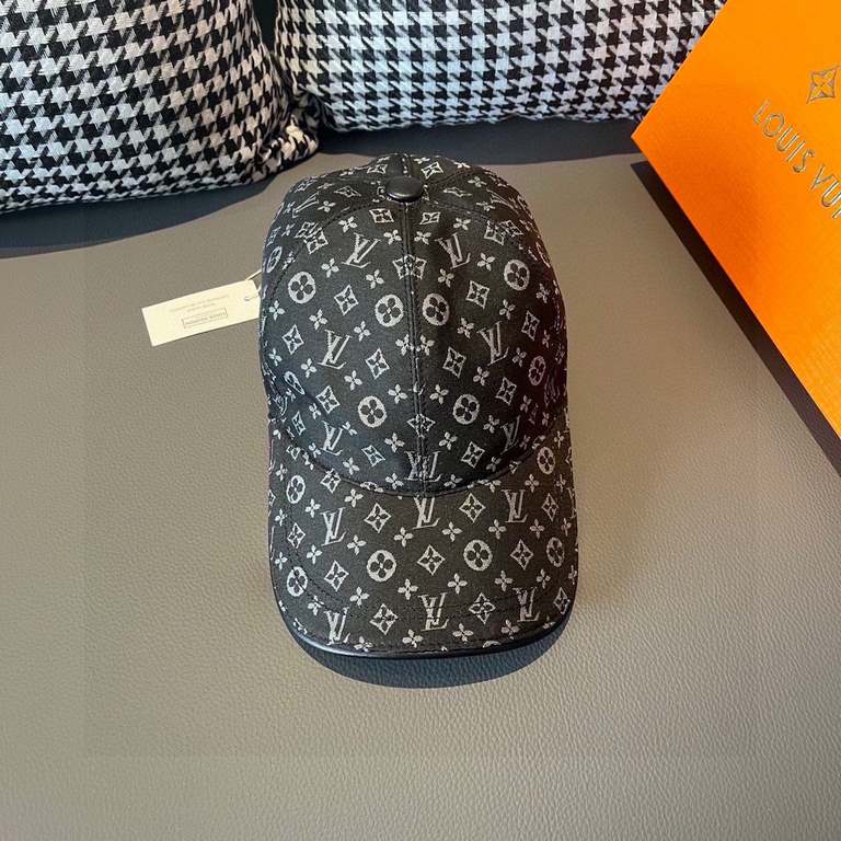 The new LV Louis Vuitton original single baseball capWith box cloth bag, LV Louis Vuitton new original single baseball cap, colorful jacquard, counter 11 open mold ordering, original canvas material   head layer cowhide,