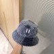 with dust bag [LV Louis Vuitton] 2023 spring and summer denim smiley face simple paragraph fisherman's hat, the big models are super good with, hurry to get!