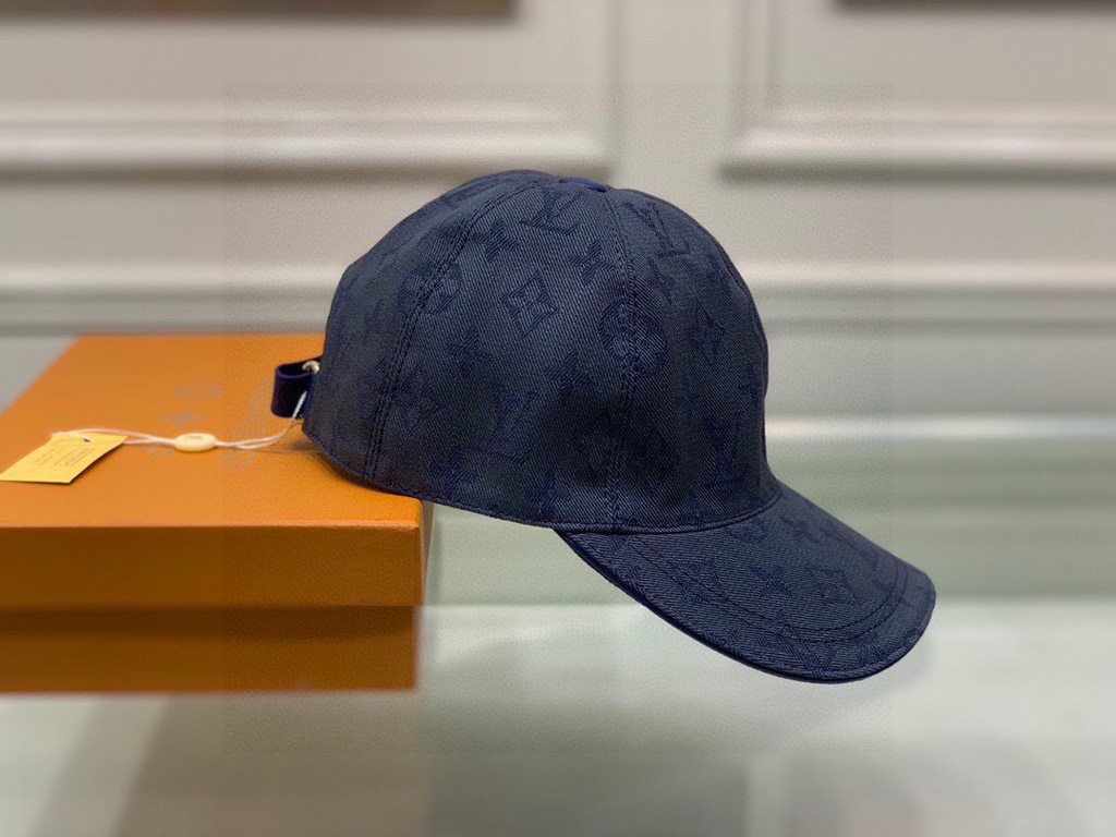 The lv jacquard upgrade ships! Fabric upgrades, accurate pair of flowers!With box bag, LV Louis Vuitton new original single baseball cap, LV cowboy jacquard, counter 11 open mold customized, original canvas fabric   head