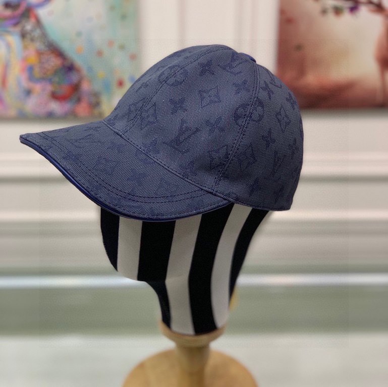 The lv jacquard upgrade ships! Fabric upgrades, accurate pair of flowers!With box bag, LV Louis Vuitton new original single baseball cap, LV cowboy jacquard, counter 11 open mold customized, original canvas fabric   head