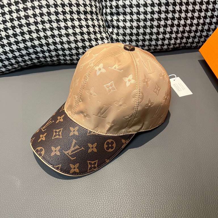 LV (Louis Vuitton) new original single baseball cap.With box cloth bag, LV (Louis Vuitton) new original single baseball cap, old flower splicing, 11 open mold customized, original printing satin fabric   counter old flow