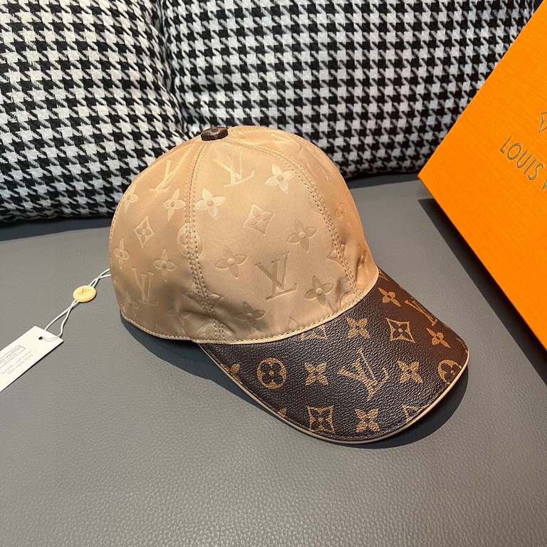 LV (Louis Vuitton) new original single baseball cap.With box cloth bag, LV (Louis Vuitton) new original single baseball cap, old flower splicing, 11 open mold customized, original printing satin fabric   counter old flow