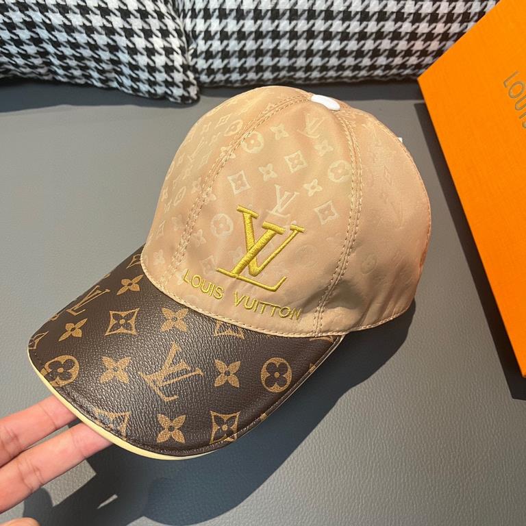 LV (Louis Vuitton) new original single baseball cap.With box cloth bag, LV (Louis Vuitton) new original single baseball cap, old flower splicing, 11 open mold customized, original printing satin fabric   counter old flow