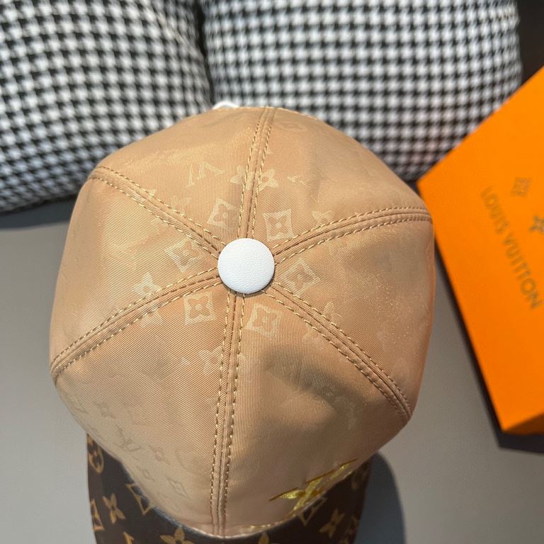 LV (Louis Vuitton) new original single baseball cap.With box cloth bag, LV (Louis Vuitton) new original single baseball cap, old flower splicing, 11 open mold customized, original printing satin fabric   counter old flow