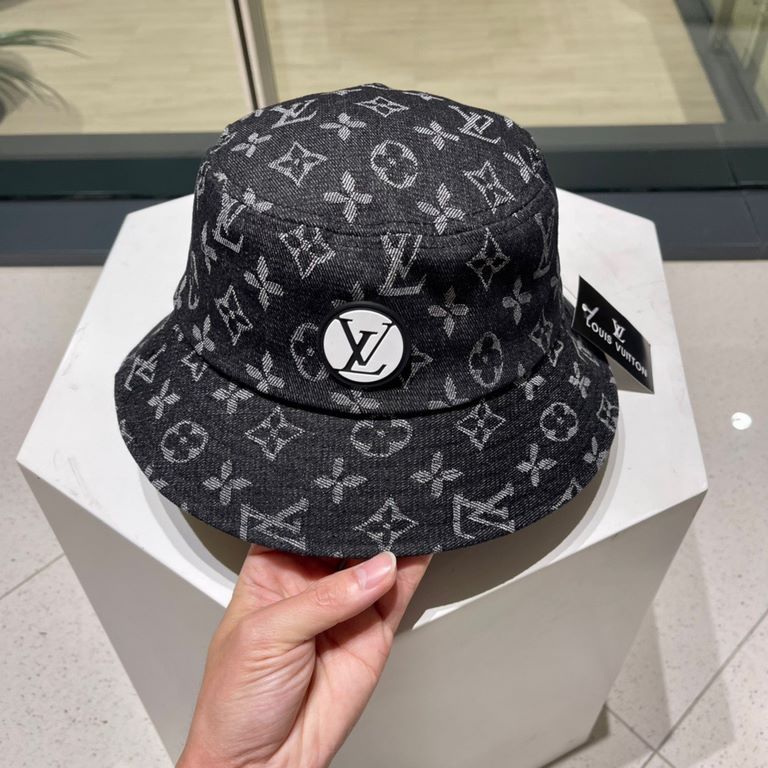 lv Louis Vuitton's latest patchwork denim fisherman's hat arrived    new fisherman's hat , novelty and fashion.