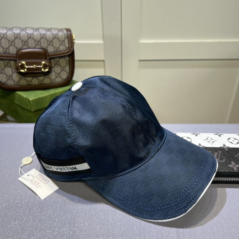 LV (Louis Vuitton) new original single baseball cap, 11 open mold customized, original printed satin fabric   counter plaid leather, meticulous and perfect workmanship, awesome quality, base head circumference 56, patch 