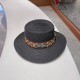 LV flat cap  flat straw hat  straw hat beach hat